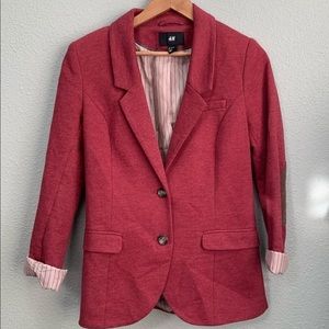 H&M Rust Red Blazer w/ elbow patches